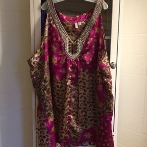 Beautiful silky feel printed tunic